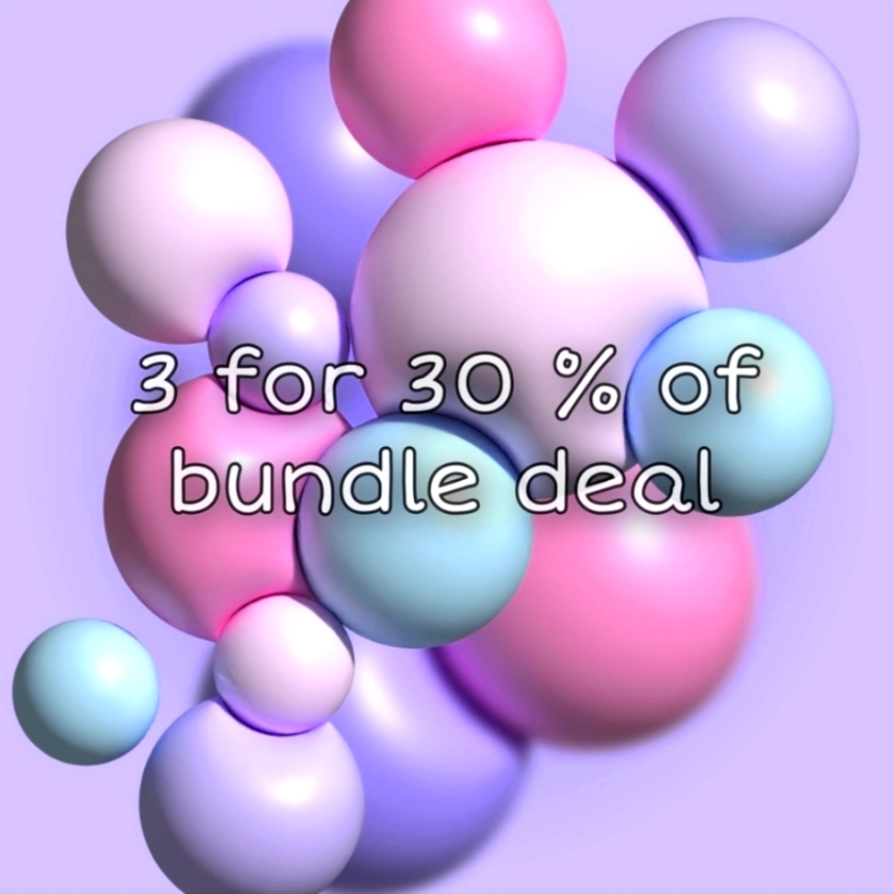 30 percent off when bundling 3 or more items